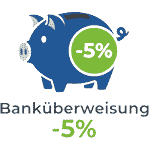 Banküberweisung -5%