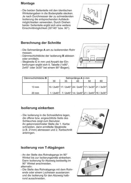 Rohrisolierung Gehrungslade Anleitung